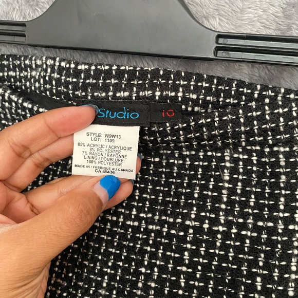 Vintage Flared Black-and-White Skirt - Picture 6 of 6